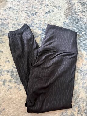 lululemon athletica Black Textured High-Rise Leggings